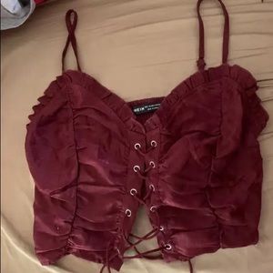 SHEIN burgundy top